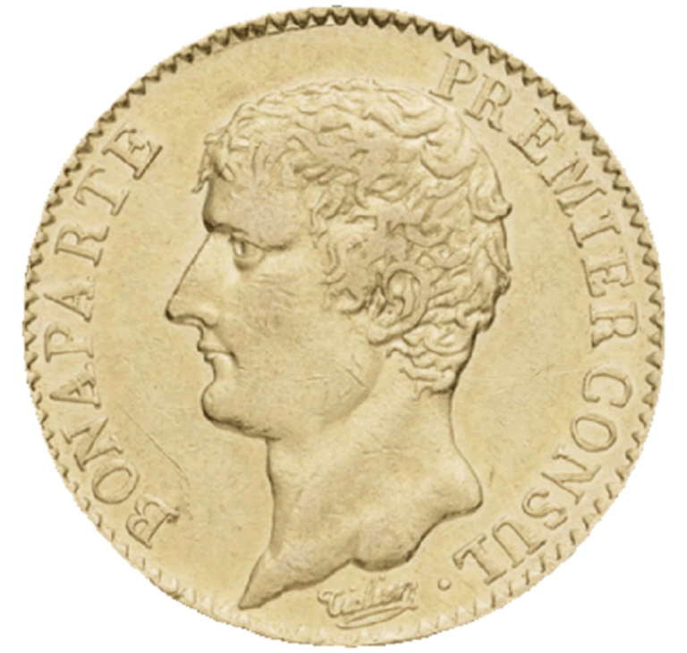 20 Francs Or Bonaparte 1er Consul An XI Avers