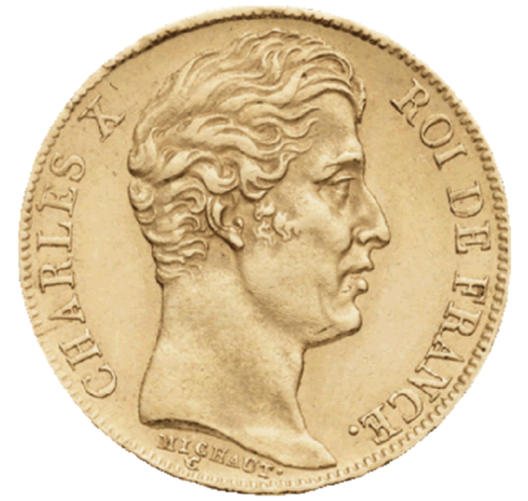 20 Francs Or Charles X Avers