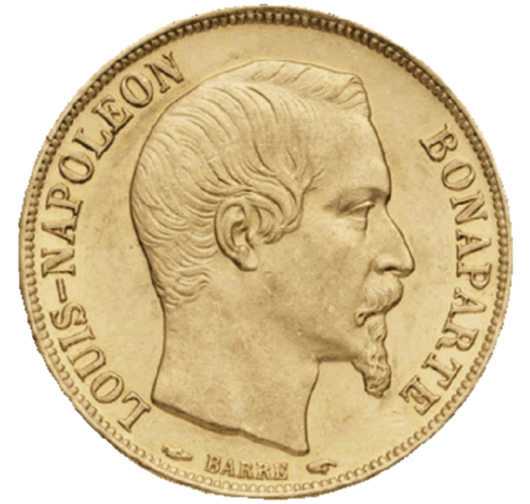 20 Francs Or Louis Napoleon Bonaparte Avers