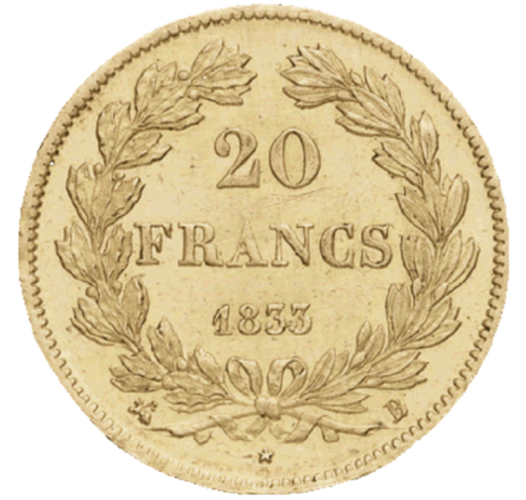 20 Francs Or Louis Philippe I Laure Revers