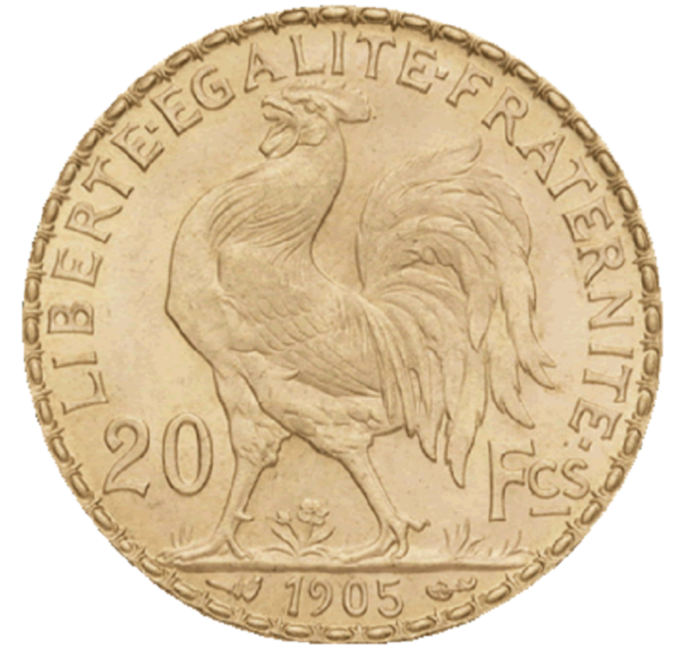 20 Francs Or Marianne Coq Revers