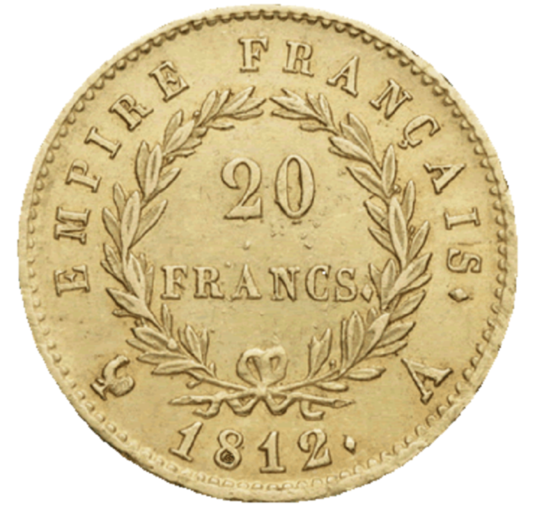 20 Francs Or Napoleon 1er Laure Revers