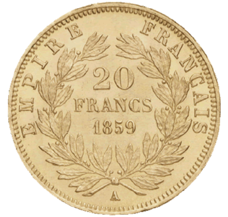 20 Francs Or Napoleon III Non Laure Revers